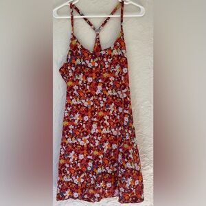 Outdoor Voices Exercise Dress In Paprika Bloom, adjustable straps; size XL